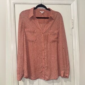 Pink Leopard Print Blouse